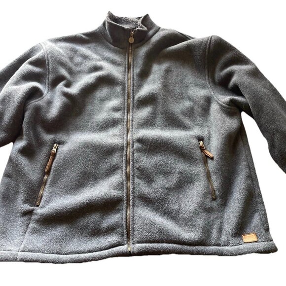Vintage Outback Trading Men’s Size 2XL Fleece Jacket Zip 90s Travel Wear - Picture 1 of 14